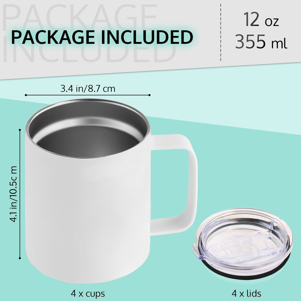 1pc, Sublimation Blank Enamel Coffee Mug, 12OZ/350ml Sublimation Coffee  Cups, Water Cups For DIY Heat Transfer, Summer Winter Drinkware, Gifts