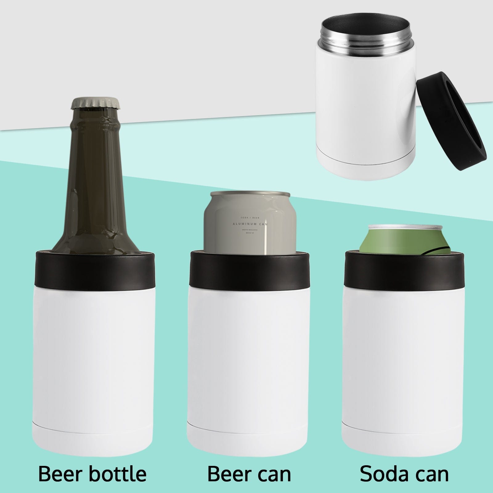 16oz 4-in-1 Blank Can Cooler 4-Pack for Sublimation Heat Press