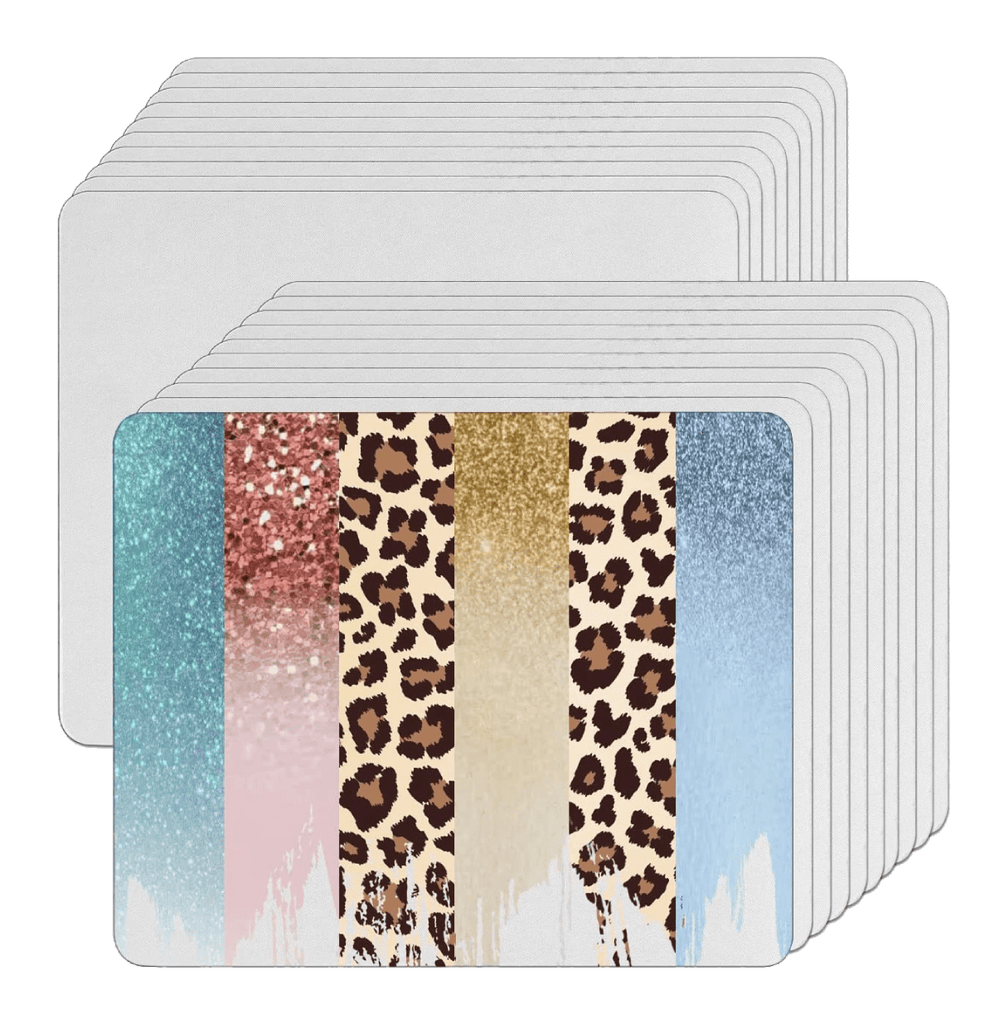 18 Pack White Sublimation Mouse Pad Blanks for Heat Press Printing (24.4 x 20 cm)