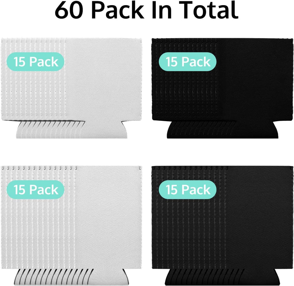 Black & White Can Cooler Sleeve (60 Pack)