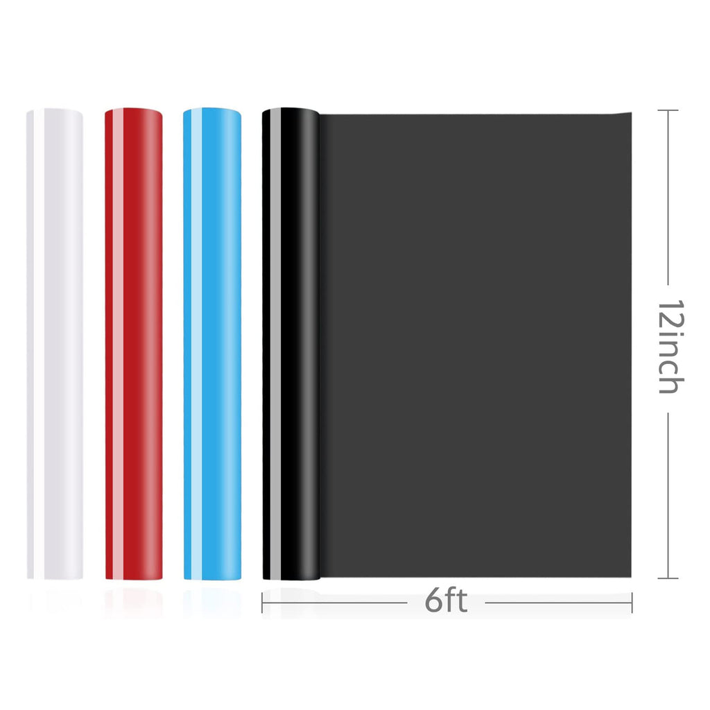 Heat Transfer Vinyl (Black & White & Red & Blue )