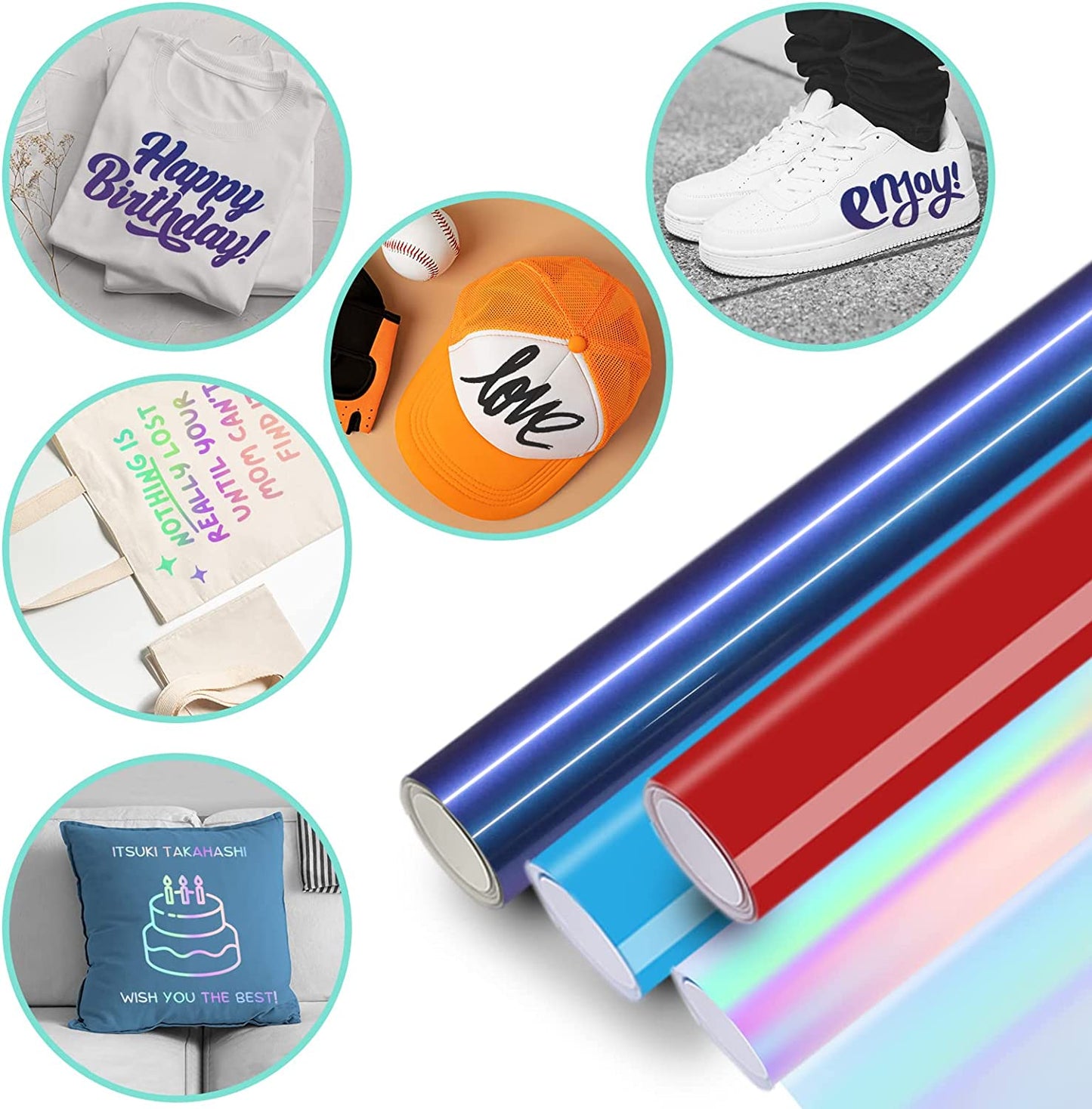 Heat Transfer Vinyl (Blue & Red & Chameleon & Holographic)