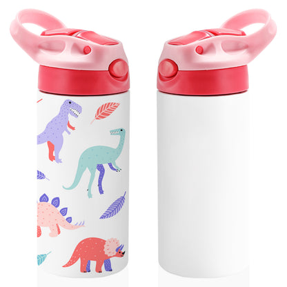 2-Pack Pink Sublimation Blank Kids' Water Bottles