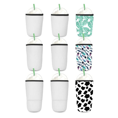 Sublimation Blank Iced Coffee Cup Sleeve (9 Pack)